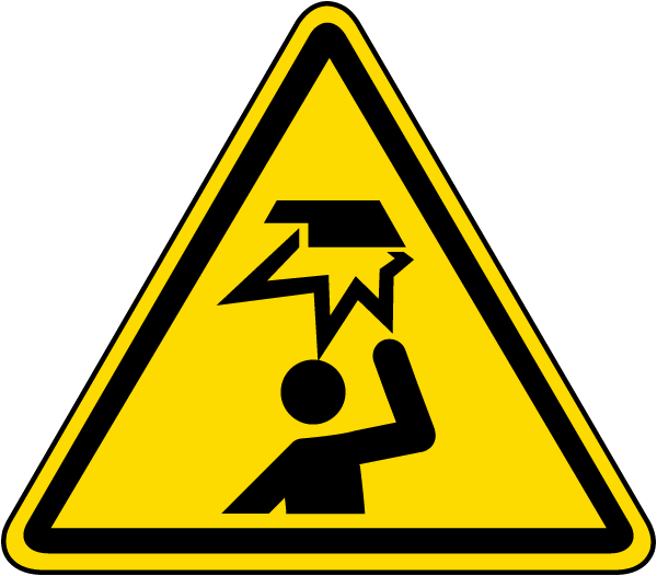 Overhead Obstacle Warning Label