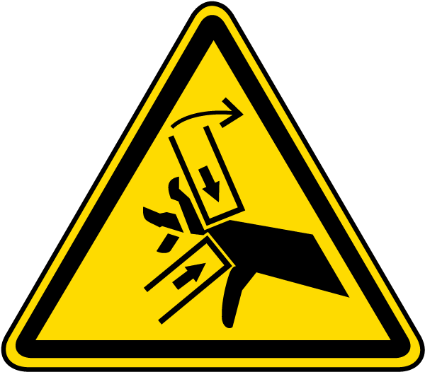Hand Crush / Pinch Point Warning Label