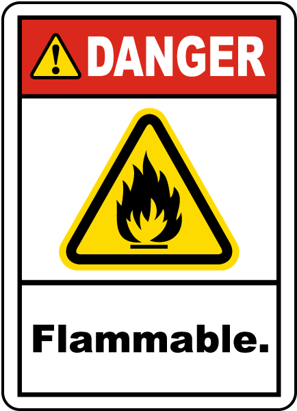 Danger Flammable Label
