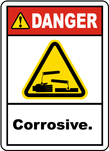 Danger Corrosive Label