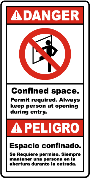 Bilingual Always Keep Person At Opening Label