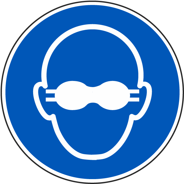 Wear Opaque Eye Protection Label