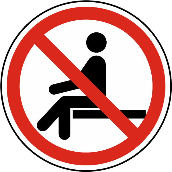 No Sitting Label