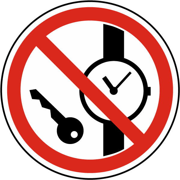 No Metallic Articles or Watches Label