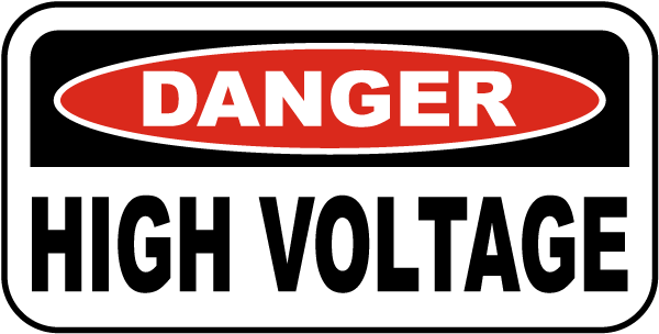 Danger High Voltage Label