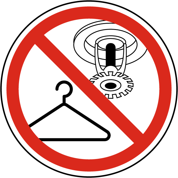 Do Not Hang Items From Sprinkler Label