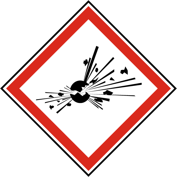 GHS06 Explosive Symbol Label