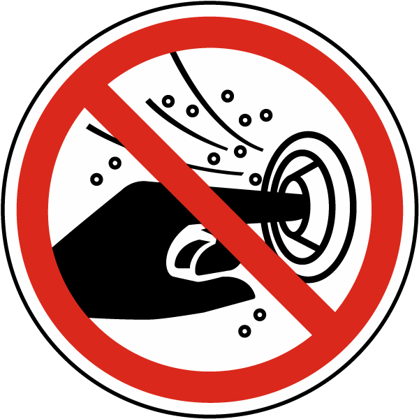 Do Not Put Finger Into the Nozzle of a Hydromassage Label