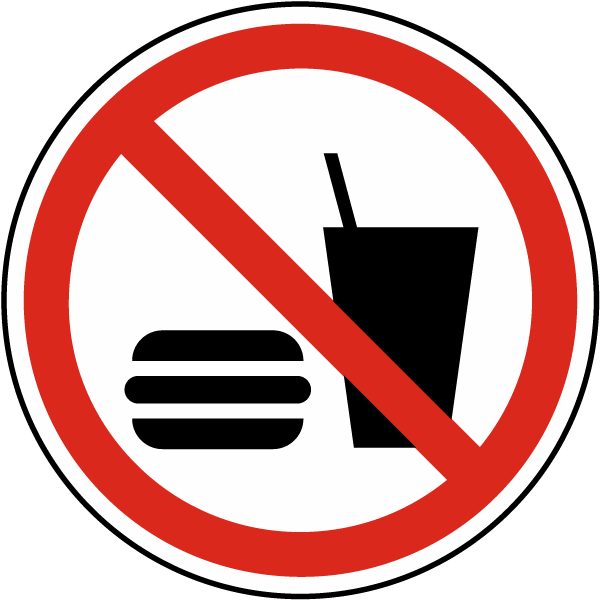 No Eating or Drinking Label