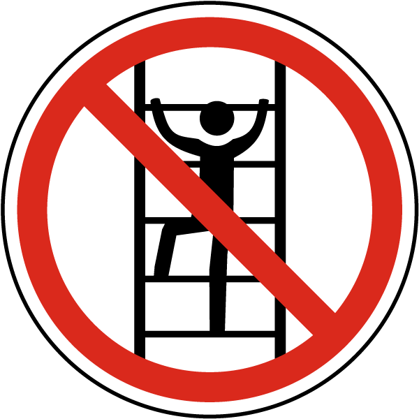 No Climbing Label