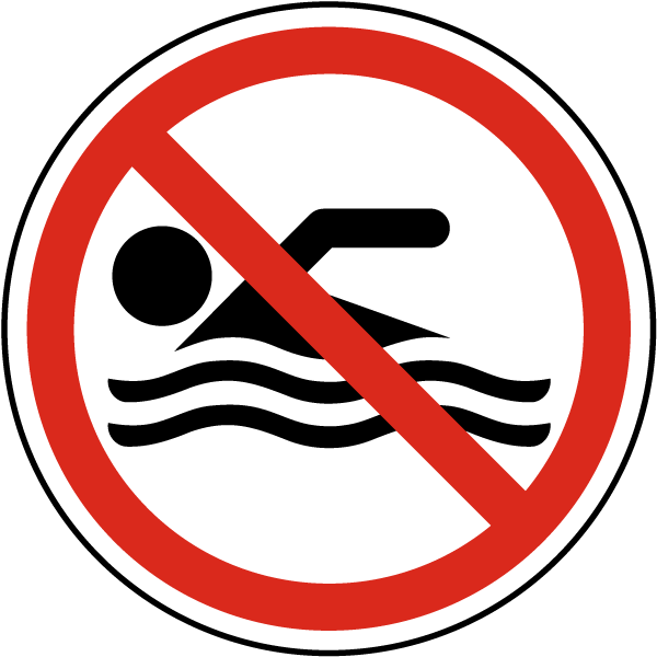 No Swimming Label