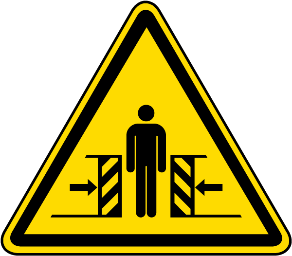 Warning Crushing Label