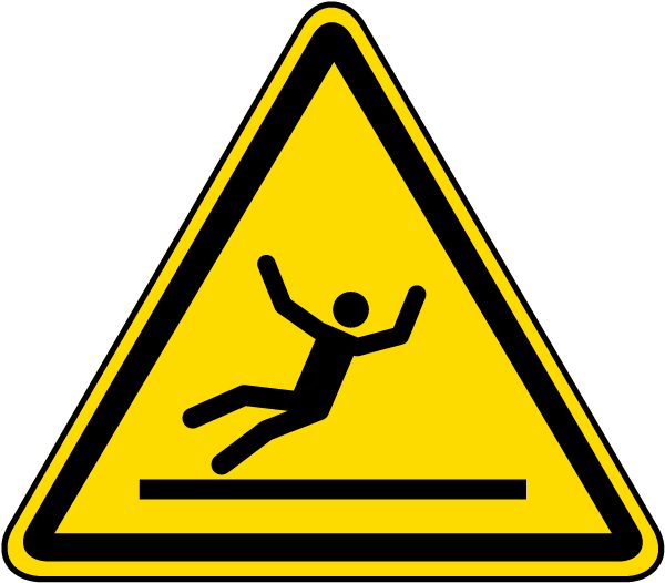 Warning Slippery Surface Label