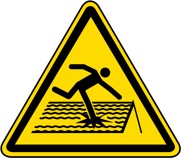 Warning Fragile Roof Label