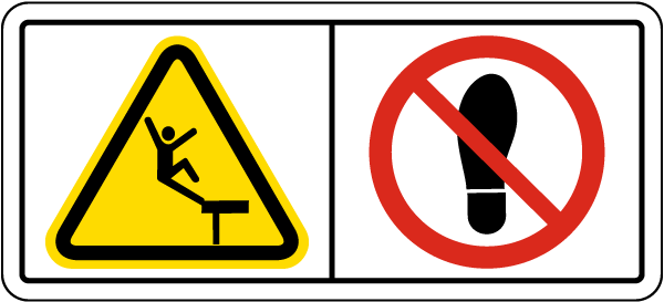 Do Not Step On Machine Symbol