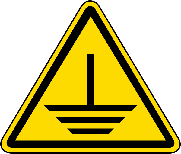 Electric Ground Hazard Label