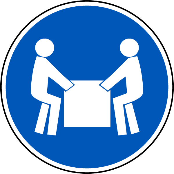 Two Person Lift Label