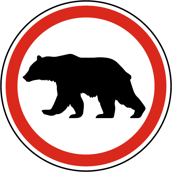 Bear Symbol Label