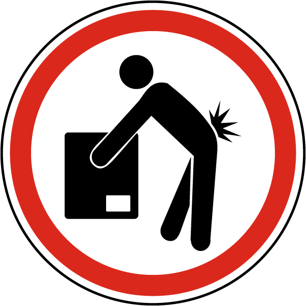 Lifting Hazard Label