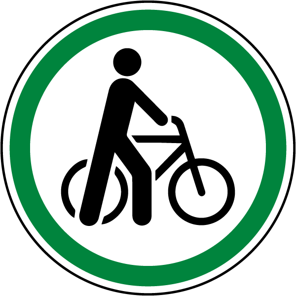 Walk Your Bike Label