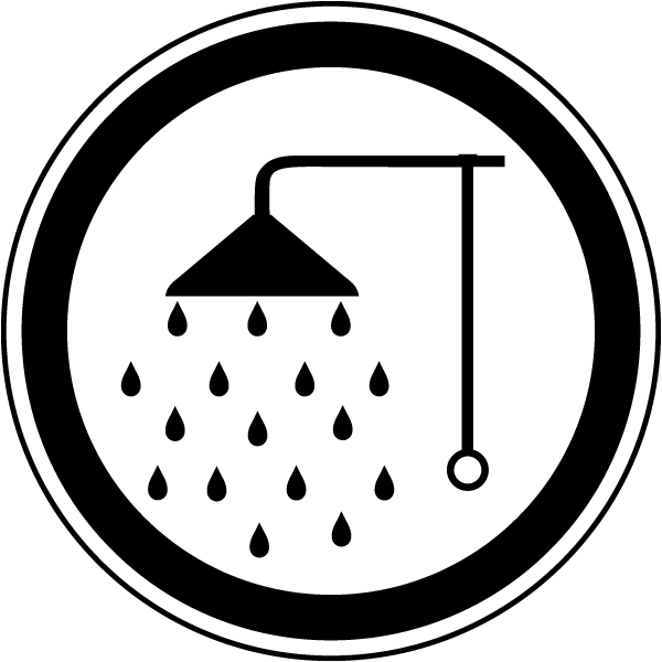 Bathroom Shower Label