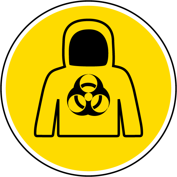 Wear Biohazard Safety Clothing Label
