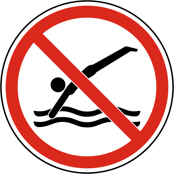 No Diving Label