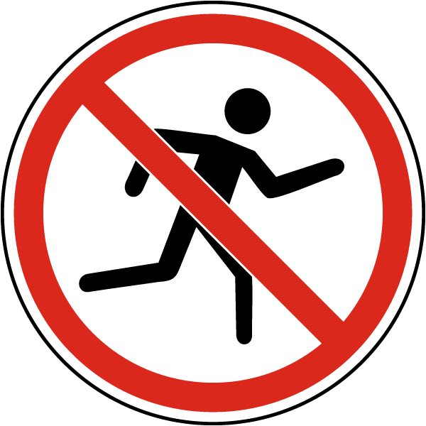 No Running Label