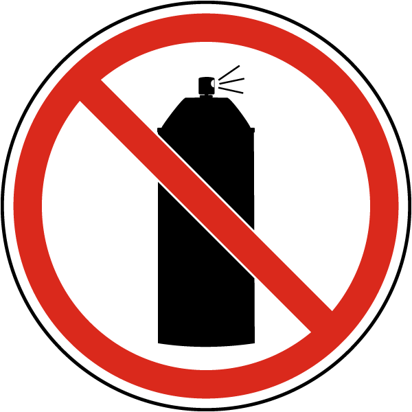 No Spraying Label