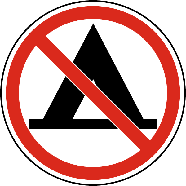 No Camping Label