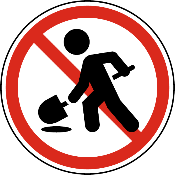 No Digging Label