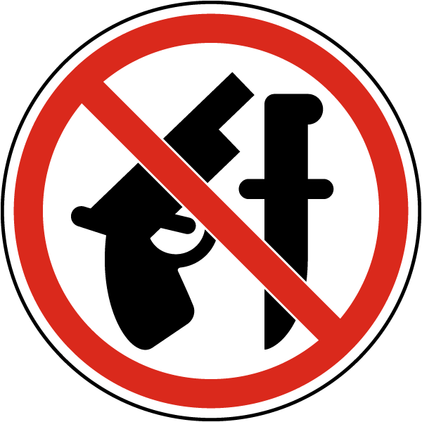 No Weapons Label