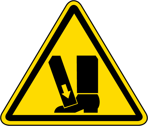 Crushing of Toes Warning Label