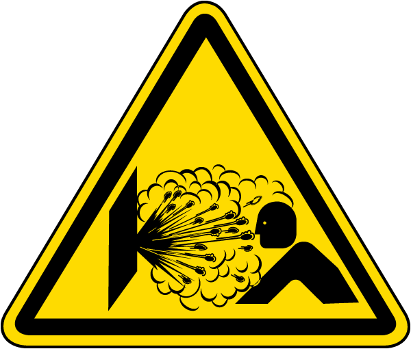 Air Blast Warning Label