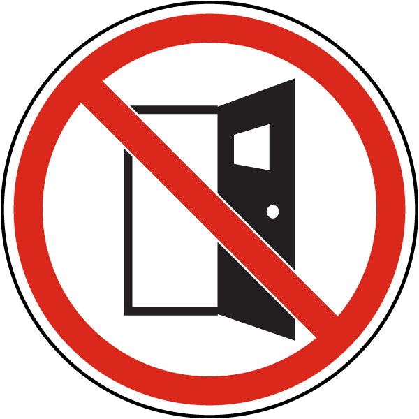 Do Not Open Door Label