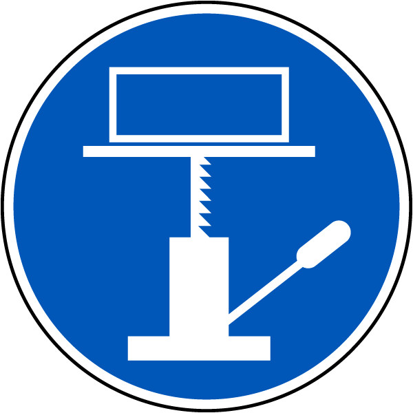 Use Mechanical Lift Label