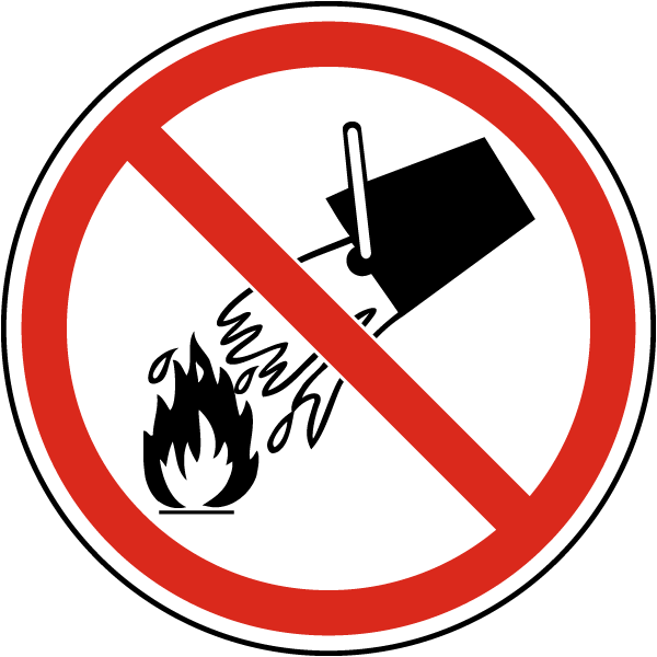 Do Not Extinguish with Water Label