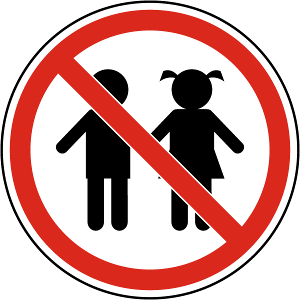 No Children Allowed Label
