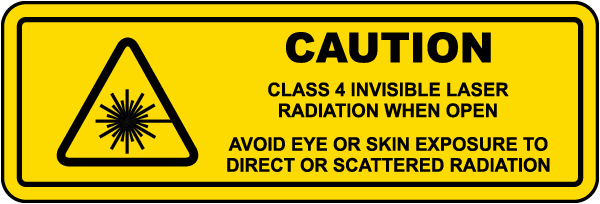 Caution Class 4 Invisible Laser Label