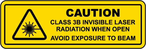Caution Class 3B Invisible When Open Label