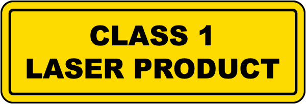 Class 1 Laser Product Label