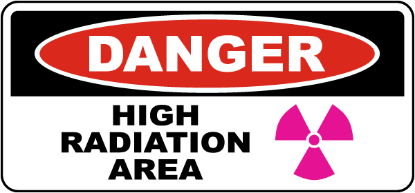 Danger High Radiation Area Label