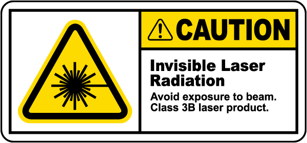Caution Invisible Laser Radiation Label