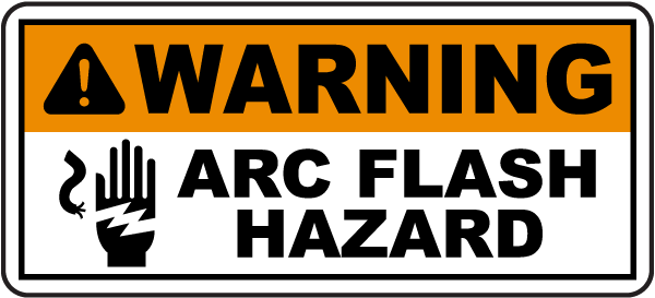Warning Arc Flash Hazard Label