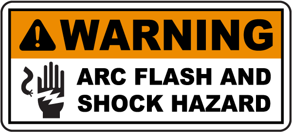 Warning Arc Flash And Shock Hazard Label