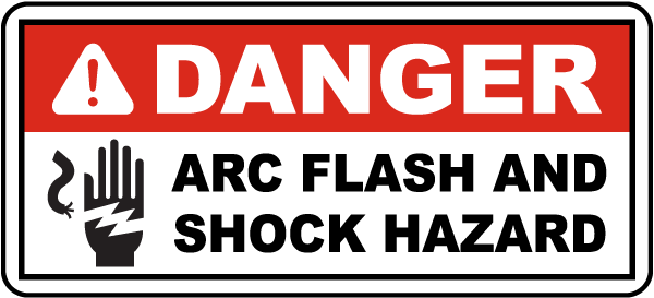 Danger Arc Flash And Shock Hazard Label