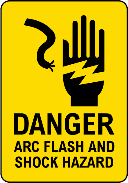 Danger Arc Flash And Shock Hazard Label