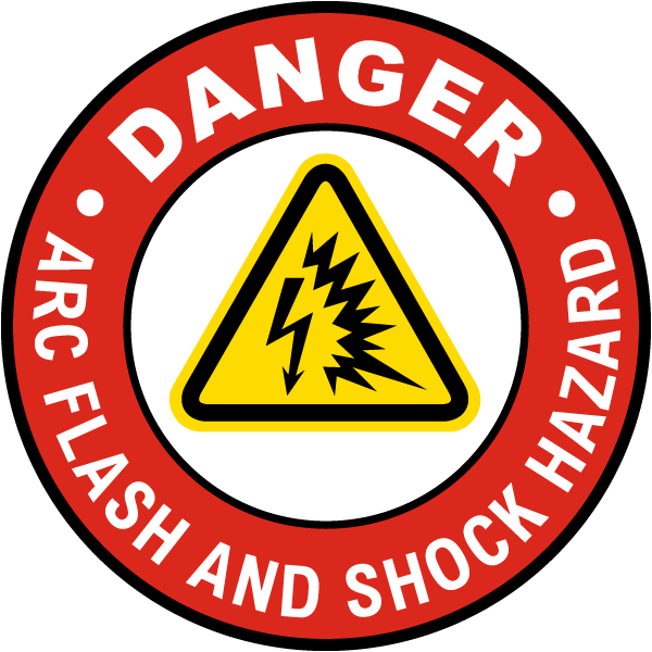 Danger Arc Flash And Shock Hazard Floor Label