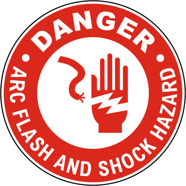 Danger Arc Flash And Shock Hazard Floor Label
