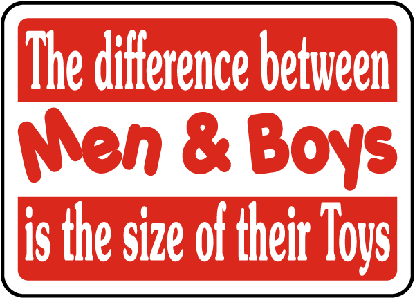 Difference Between Men & Boys Sign